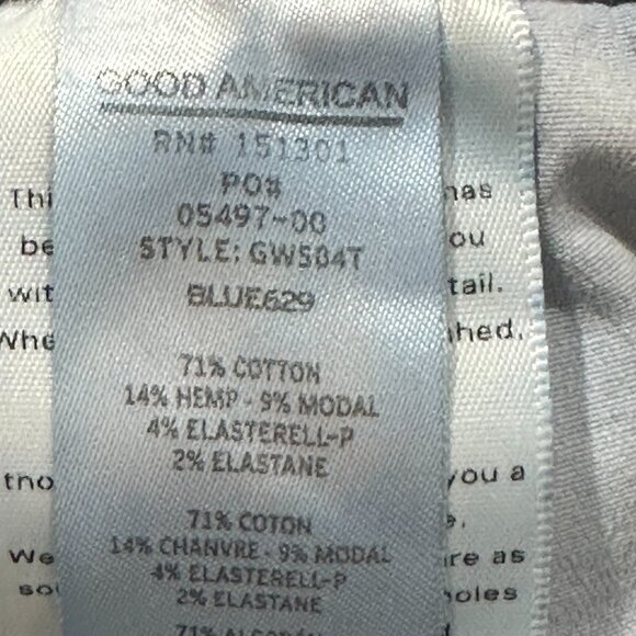 Good American Good Waist‎ Light Wash Skinny High Waist Denim Jeans 2/26 GW504T - Picture 6 of 6